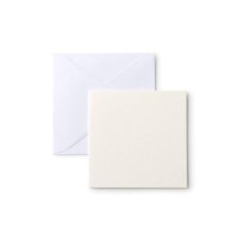 Cricut 2009986 Tarjetas de Felicitación y Pésame Estándar, 20 Piezas, Marfil y Blanco, 4.75 in x 4.75 in, 5 in x 5 in