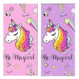 Secaneta Toalla Terciopelo Estampada Magical Malva Multicolor 75x150 cm