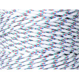 Cordón trenzado polipropileno tricolor, calibre 5 mm x 200 m Cordón trenzado polipropileno tricolor, calibre 5 mm x 200 m