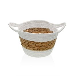 Cesta Redonda Blanca Versa con Asas 19x13 cm - Alga y Papel (2 Unidades) Precio: 5.50000055. SKU: B1BZ459XZB