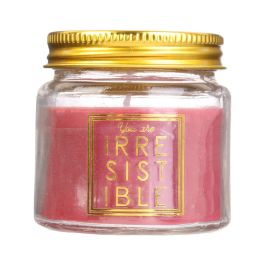 The Candle Factory Mini Tarro Con Vela Aroma Flor Algodón Tarro Cristal Con Tapa Negro Blanco Rojo Azul 13h 70g