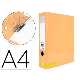 Liderpapel Archivador de Palanca A4 Color System Forrado Melocotón Lomo 80 mm con Compresor Metálico Precio: 3.50000002. SKU: B127KBW5DN