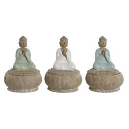 Figura Decorativa Home ESPRIT Blanco Verde Turquesa Oriental 11 x 11 x 15 cm (3 Unidades) Precio: 26.8899994. SKU: B1CGWWMLYL