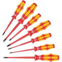 Wera 160 iSS/7 Kraftform Plus Juego de 7 Destornilladores de Precisión Aislados con Puntas Planas y Phillips Precio: 65.68999976. SKU: B15PSG4N7S