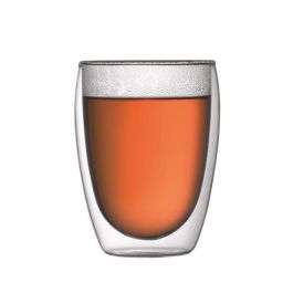 Bodum Chambord Juego de Cafetera de Prensa Francesa 1L 8 Tazas Gris con 2 Vasos Doble Pared Pavina 0.35L