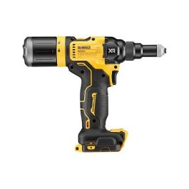 DeWALT DCF403NT-XJ Pistola de Remaches a Batería 18V, para Aluminio y Acero Inoxidable (2.4, 3.2, 4, 4.8 mm), 10000 kN, Incluye Funda, Negro/Amarillo