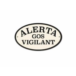 Placa Magnet & Steel Alerta Gos Vigilant 16,3 x 9,5 cm