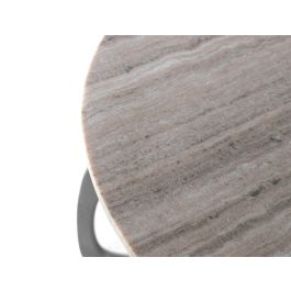 Giner Y Colomer Mesa de Centro Metal y Mármol Blanco 71x71x42 cm