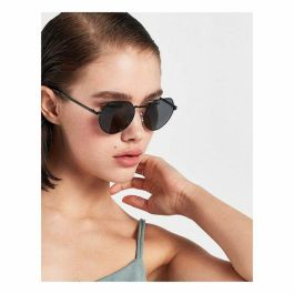 Hawkers Gafas de Sol AURA Negras Unisex Protección UV400 Cat. 3 Lentes TR18 Semiredondeadas Montura Acero Inoxidable Mate