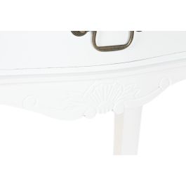 DKD Home Decor Mesita de Noche Tradicional Versalles3 Blanco Natural Madera 48 x 35 x 69 cm