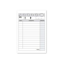 Liderpapel T280 Talonario Camarero Original y Copia 8º (105 x 155 mm)