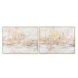 DKD Home Decor Cuadro Decorativo Loft Beige Dorado, 80x60 cm (Ancho x Alto), 3.5 cm Fondo, Lienzo y PS, Motivo New York, Pack de 2 Unidades Precio: 57.49999981. SKU: S3038946