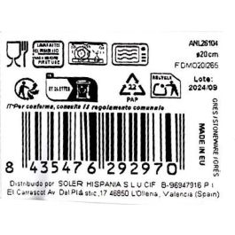 La Mediterranea Plato Postre Ø20 cm Monaco Brillo Anllo (12 Unidades)