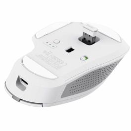 Trust 24935 Ratón Ozaa+ Inalámbrico Bluetooth Multidispositivo Recargable 3200 DPI Silencioso Doble Rueda Blanco