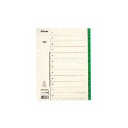 Esselte Separador Numérico 1-10 Papel Mylar Beige Cartulina DIN A4 Multitaladro Precio: 5.4934. SKU: B14WJTZBBZ