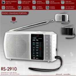 SAMI Radio 2 Bandas AM/FM con Auriculares Horizontal para Escuchar Acostado, Receptor Portátil