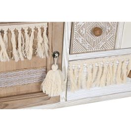 Aparador DKD Home Decor Abeto Algodón Blanco (120 x 35 x 80 cm)