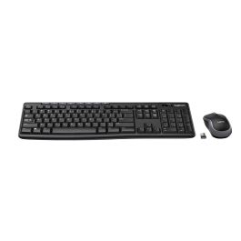 Logitech Mk270 Teclado y Mouse Inalámbrico con Nano Receptor, Resistente a Salpicaduras, Teclado Numérico y Pilas de Larga Duración