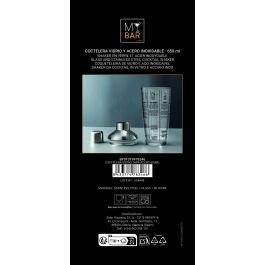 Coctelera de Vidrio con Tapa de Acero 650 ml My Bar - Inde (12 Unidades) Coctelera de Vidrio con Tapa de Acero 650 ml My Bar - Inde (12 Unidades)