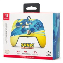 Power A Mando con Cable para Nintendo Switch Sonic Impulso NSGP0202-01, Con Licencia Oficial