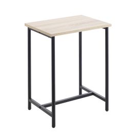 Inde Mesita Auxiliar Madera y Metal Black Moblekit, 40 x 30 x 50 cm (4 Unidades)