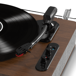 ION Luxe LP Tocadiscos de 3 velocidades con Bluetooth, conversión USB, altavoces integrados y salida RCA. Plato de tamaño completo.