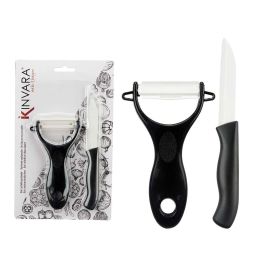 Set Pelador y Cuchillo de Plástico Negro Kinvara - 14x23x2 cm (24 Unidades) Precio: 42.50000007. SKU: B1K6DJYXVP