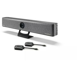 BARCO ClickShare Bar Pro 4K con 2 Botones para Salas Pequeñas y Medianas con Cámara 120°, Zoom 3x y Audio Integrado