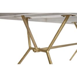 Mesa Comedor Moderno DKD Home Decor Blanco Dorado 90 x 76 x 180 cm Mesa Comedor Moderno DKD Home Decor Blanco Dorado 90 x 76 x 180 cm