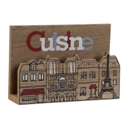 DKD Home Decor Servilletero Cuisine Paris Cottage Multicolor 11 x 5 x 16 cm