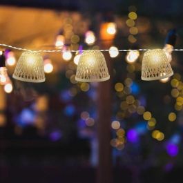 Lumisky Cadena de Luz Solar CHILL LED Blanco Cálido Inalámbrica, Guirnalda Diseño Moderno Interior/Exterior, 8h Autonomía
