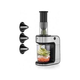 WMF KULT X Spiralschneider Cortador en Espiral 1.25L, Negro/Cromo/Transparente, Cuchilla Acero Inoxidable, 80W, 220-240V