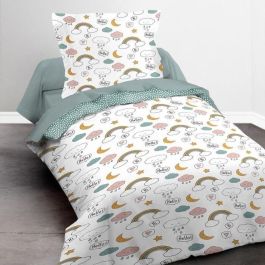 TODAY Kids First 1.15 Juego de cama infantil - 1 persona - Funda nórdica 140 x 200 y 1 funda de almohada 63 x 63 cm - Estampado blanco TODAY Kids First 1.15 Juego de cama infantil - 1 persona - Funda nórdica 140 x 200 y 1 funda de almohada 63 x 63 cm - Estampado blanco