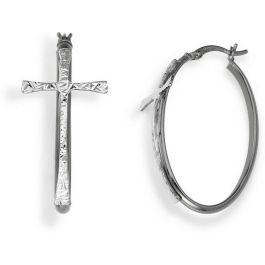 Pendientes Mujer Amen CERCHIO E CROCE BLACK Plata de ley 925 Precio: 47.88999952. SKU: S7215268