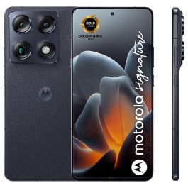 Motorola Signature 5G Smartphone, Pantalla Extreme AMOLED 6.78" 165Hz, Snapdragon 8 Gen 5, 16GB RAM 512GB, Triple Cámara 50MP, Batería 5200mAh, Android 16.0, Azul Oscuro