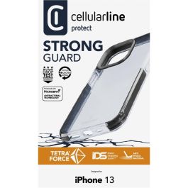 Cellularline Funda Tetra Force Strong Guard para iPhone 13 Antichoque Anticaídas Antibacteriana Ultraprotectora Negra