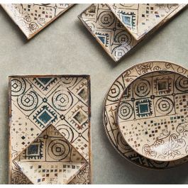 La Mediterranea Plato Postre Colección Grecia Ø20 cm Monaco Bril de Porcelana (12 Unidades)