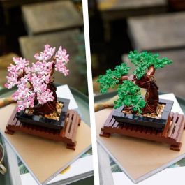 LEGO 10281 Creator Expert Bonsai Kit de Construcción Botánico para Adultos, Hobby Creativo DIY con Flores de Cerezo Intercambiables