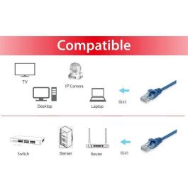 Equip Patchkabel Cat6 U/UTP 2xRJ45 7.50m blau Polybeutel