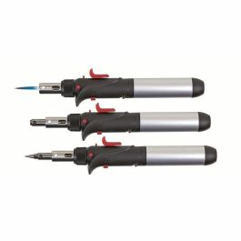 Rothenberger Soldador 3 en 1 con Llama, Aire Caliente y Punta Soldar - 1450°C - Ideal para soldadura de precisión, electrónica y reparaciones - Plata