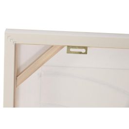 DKD Home Decor Cuadro Scandi Blanco Beige Lienzo MDF 82 x 82 x 4.5 cm (2 Unidades)