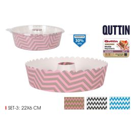 Set de 3 Moldes para Horno Savarin 22x6 cm - Quttin (12 Cajas) Precio: 22.58999941. SKU: B19CE35HZ7
