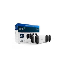 Arlo AAAOU33059 Pro 5 2K+ Cámara de Seguridad Conectada - 4 Cámaras - Visión Nocturna a Color - Wi-Fi Doble Banda