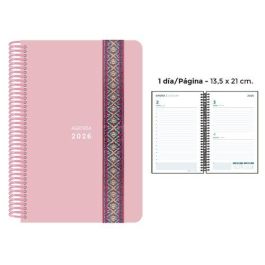 Agenda Anual (2026) Senfort Pastel Espiral Tapa Pp Con Goma Decorada 135X210 D/P Rosa Precio: 13.89000019. SKU: B1HLH3ZVS9