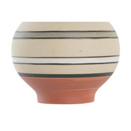 DKD Home Decor Jarrón Boho Mostaza Multicolor Cerámica 15 x 19 x 15 cm (2 Unidades)