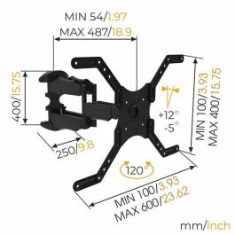 NANOOK Soporte de pared giratorio para televisores de 40 a 65 pulgadas - Inclinable - Soporte de pared para televisores LCD, LED, QLED y OLED