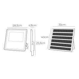 Foco proyector solar slim 300 W 2.500lm 6.500k Foco proyector solar slim 300 W 2.500lm 6.500k