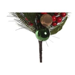DKD Home Decor Rama Navidad Tradicional Verde Rojo de PVC y Espuma 15x75x30 cm (6 Unidades)