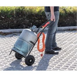 Rothenberger Carro Portabotellas Butano / Propano con Ruedas de Goma Maciza y Soportes para Manguera y Quemador