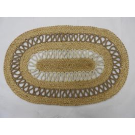 DKD Home Decor Alfombra de Baño Basicos Multicolor Yute Algodón 1400gsm 50x80 cm Juego de 6 Unidades